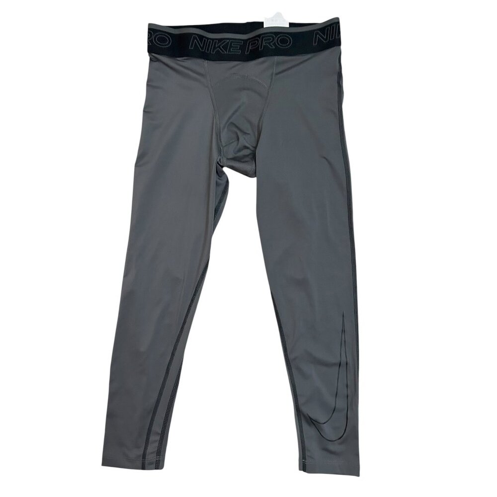 Nike Pro Men's Size S Small 3/4 Training Athletic Tights Leggings Gray $32 NWT